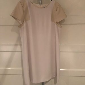 Zara dress with capped leather sleeves